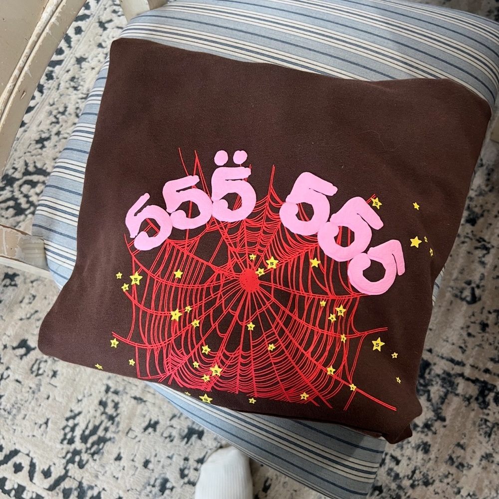 Sp5der Brown Hoodie